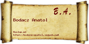 Bodacz Anatol névjegykártya